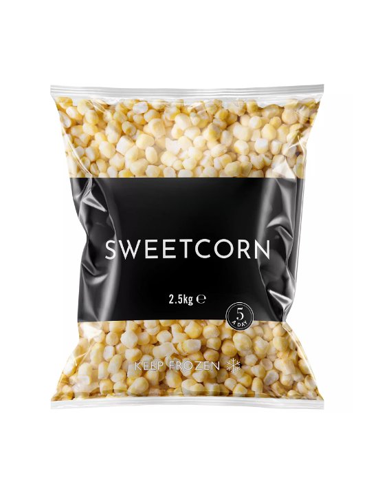 FROZEN SWEETCORN BAGS 1X2.5 KG